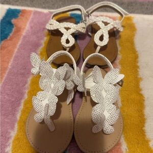 Elegant White Floral Sandals